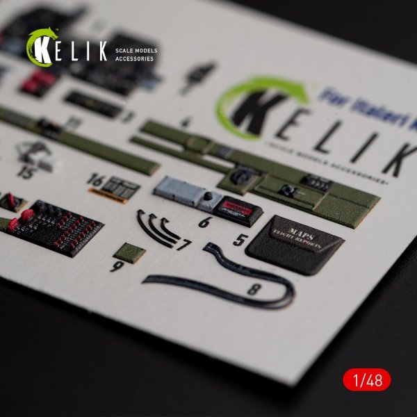 KELIK K48016 Р-47D &quot;Thunderbolt&quot; interior 3D decals for Italeri/Academy kit 1/48