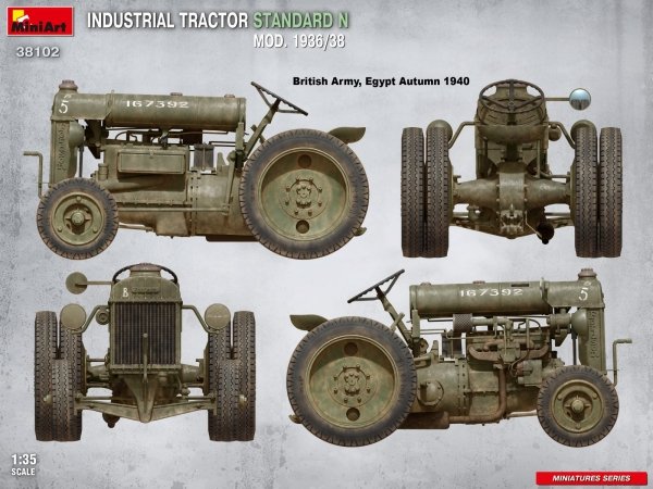 MiniArt 38102 INDUSTRIAL TRACTOR STANDARD N MOD. 1936/38 1/35