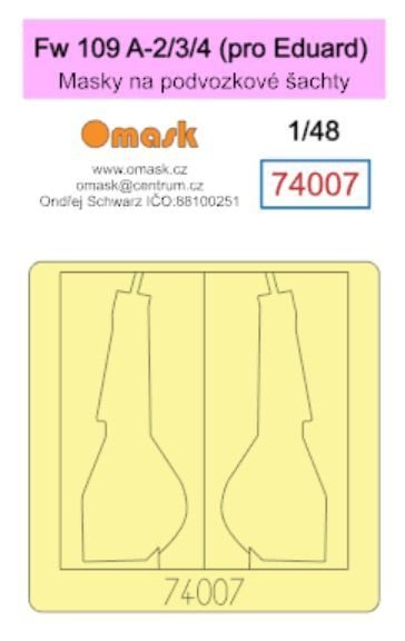 Omask 74007 Fw 190 A-2/3/4 (for Eduard) wheelbay yellow masking tape 1/48