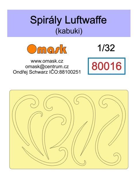 Omask 80016 Spirals Luftwaffe (yellow masking tape) 1/32