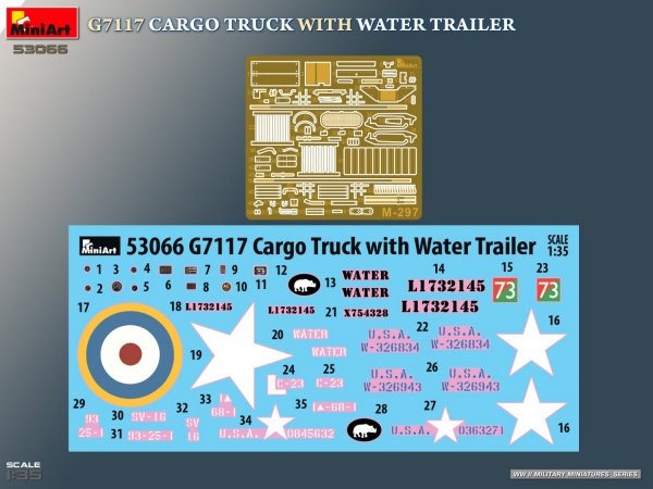 MiniArt 53066 G7117 Cargo Truck with Water Trailer 1/35