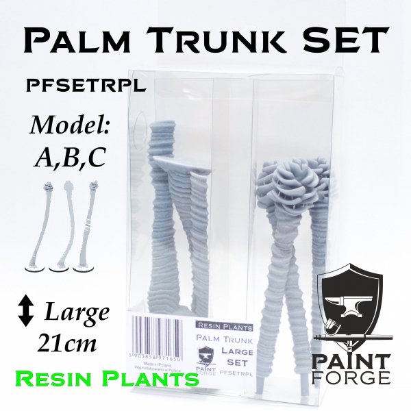 Paint Forge PFSETRPL Resin Plants PALM TRUNK SET L