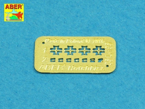 Aber 35L-199 Armament for British WWI Medium Tank Mk.A Whippet 8mm Hotchkiss m.1909 x 4pcs. (1:35)