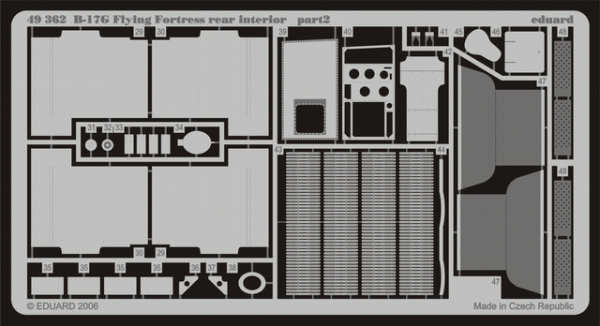 Eduard 49362 B-17G rear interior 1/48 Revell