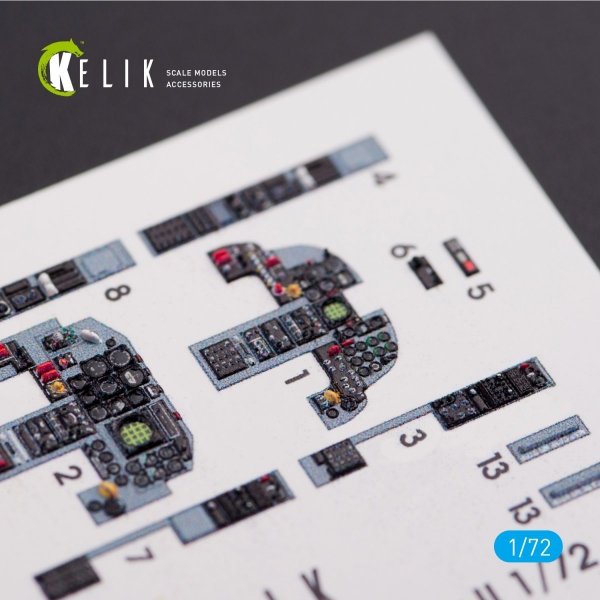 KELIK K72004 F-5F &quot;TIGER II&quot; FULL INTERIOR 3D DECALS FOR DREAM MODEL KIT 1/72