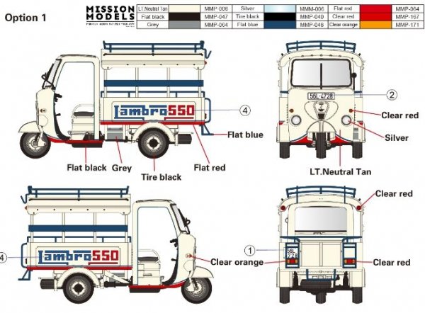 Gecko Models 35GM0113 60 - 70s Saigon Shuttle Motor-Tricycle Depot and a take break drive [2 kits In 1 box] 1/35