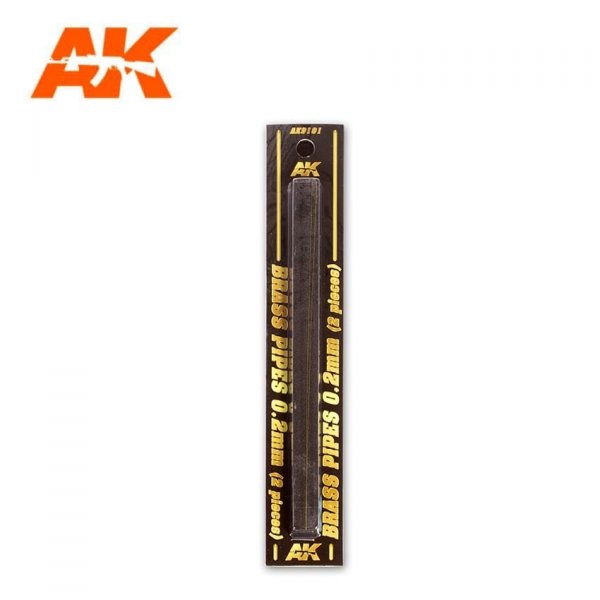 AK Interactive AK9101 BRASS PIPES 0.2MM Ø. 2 UNITS.
