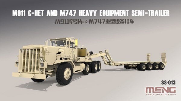 Meng Model SS-013 M911 C-HET and M747 Heavy Equipment Semi-Trailer 1/35
