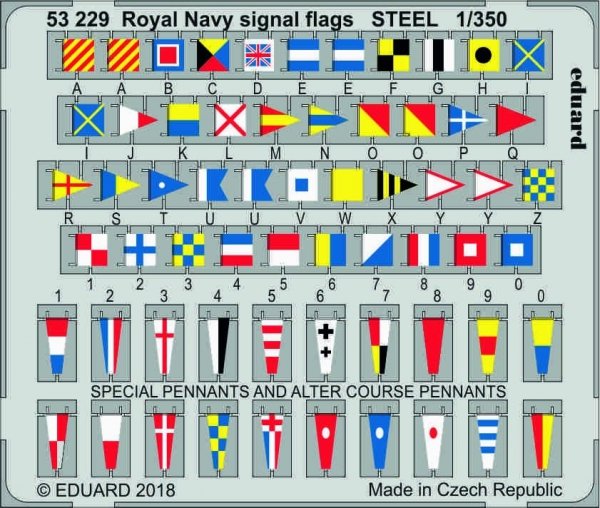Eduard 53229 Royal Navy signal flags STEEL 1/350