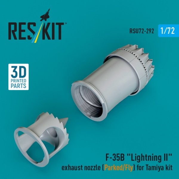 RESKIT RSU72-0292 F-35B "Lightning II" exhaust nozzle (Parked/Fly) for Tamiya kit (3D printed) (1/72)