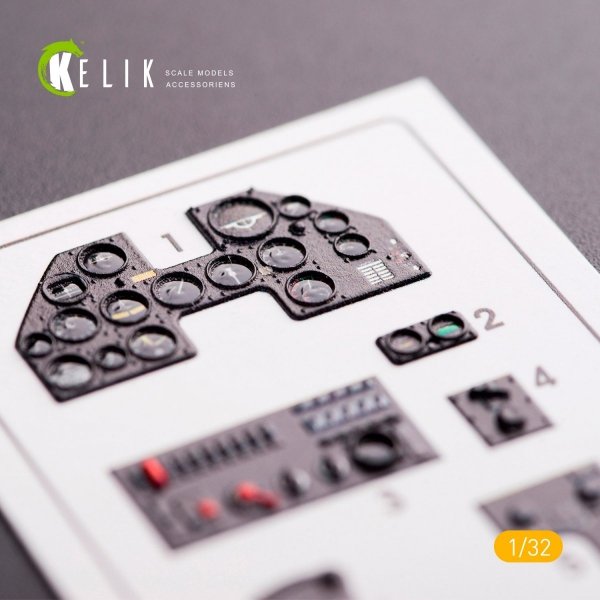 KELIK K32002 P40-N INTERIOR 3D DECALS FOR TRUMPETER KIT 1/32