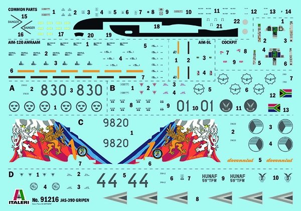 Italeri 91216 JAS-39D Gripen Twin Seater 1/72
