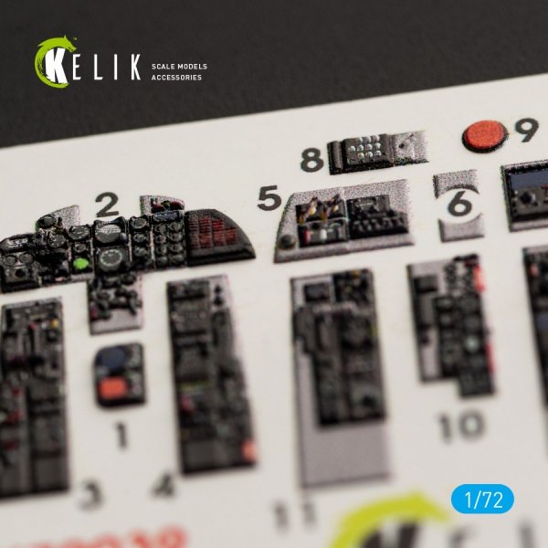 KELIK K72039 RF-4C &quot;PHANTOM II&quot; INTERIOR 3D DECALS FOR HASEGAWA KIT 1/72