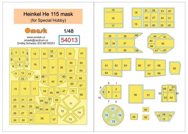 Omask 54013 Heinkel He 115 (for Special Hobby) 1/48