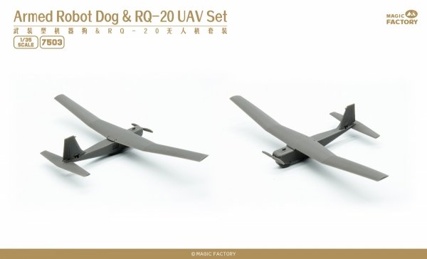 Magic Factory 7503 Armed Robot Dog RQ-20 UAV Set 1/48