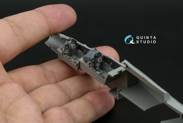 Quinta Studio QD+72248 Mirage 2000D 3D-Printed &amp; coloured Interior on decal paper (Dream Model) (with 3D-printed resin part) 1/72