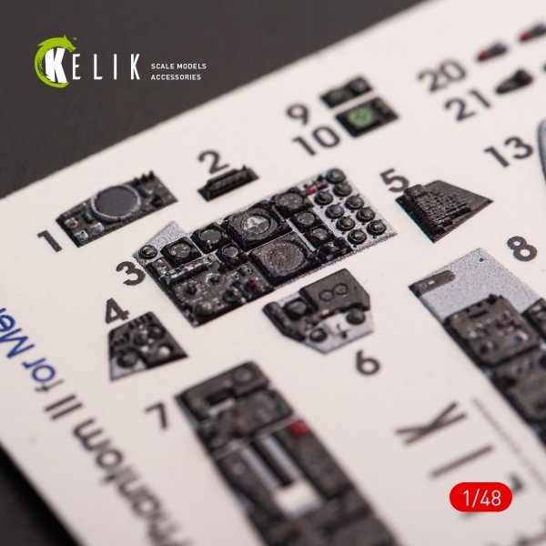 KELIK K48070 F-4E &quot;PHANTOM II&quot; INTERIOR 3D DECALS FOR MENG KIT 1/48