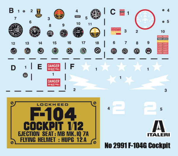 Italeri 2991 F-104G Cockpit 1/12