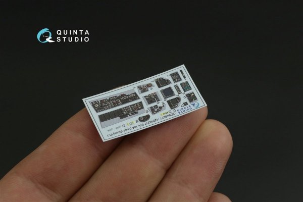 Quinta Studio QDS-48277 F/A-18А 3D-Printed &amp; coloured Interior on decal paper (HobbyBoss)(Small version) 1/48