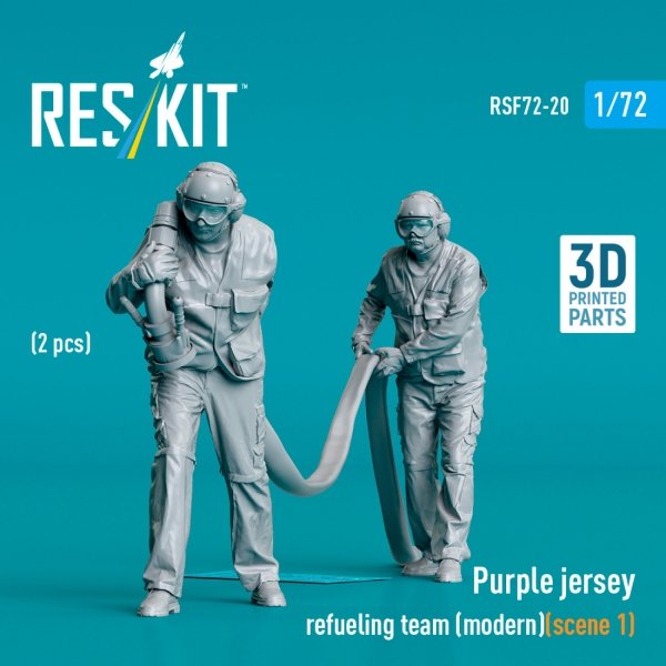 RESKIT RSF72-0020 Purple jersey refueling team (modern) (scene 1) (2 pcs) (3D Printed) (1/72)