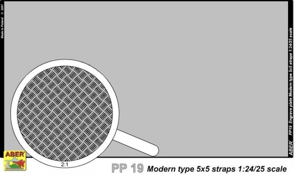 Aber PP19 Plytka ryflowana (140x77mm) Wzor wspolczesny 5x5 linii (1:24/25)
