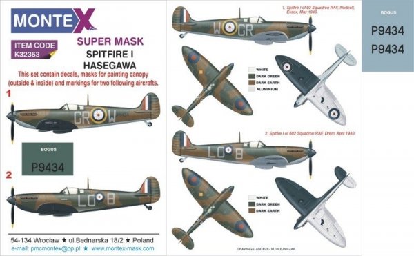 Montex K32363 SPITFIRE I 1/32