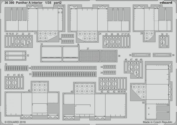 Eduard 36390 Panther A interior TAKOM 1/35