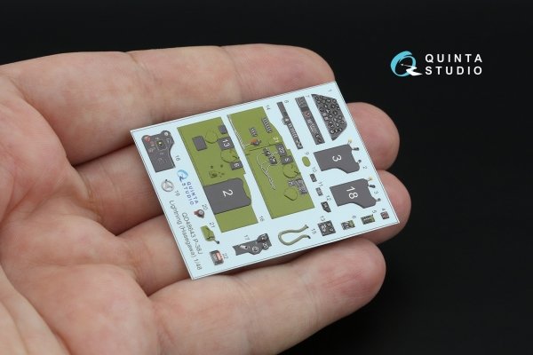 Quinta Studio QD48643 P-38J Lightning 3D-Printed &amp; coloured Interior on decal paper ( Hasegawa ) 1/48