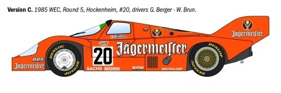 Italeri 3678 Porsche 956 Jägermeister 1/24
