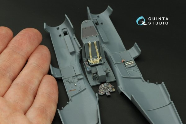 Quinta Studio QD48420 Bf 109K-4 3D-Printed &amp; coloured Interior on decal paper (Eduard) 1/48