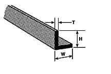 Plastruct 90006 Kątownik &quot;L&quot; 6.4mm x 6.4mm x 1.7mm x 600mm (ABS) / 4 szt.