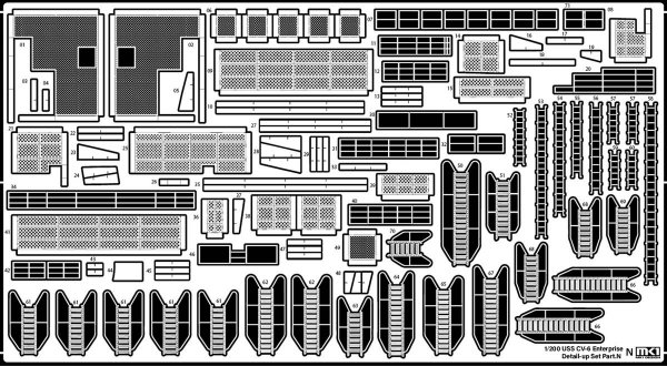 MK1 Design MD-20021 US Navy Aircraft Carrier CV-6 Enterprise Detail Up Parts Dx for Trumpeter 1/200