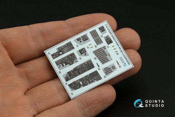 Quinta Studio QDS-48370 F-4E late without DMAS 3D-Printed &amp; coloured Interior on decal paper (Meng) (Small version) 1/48