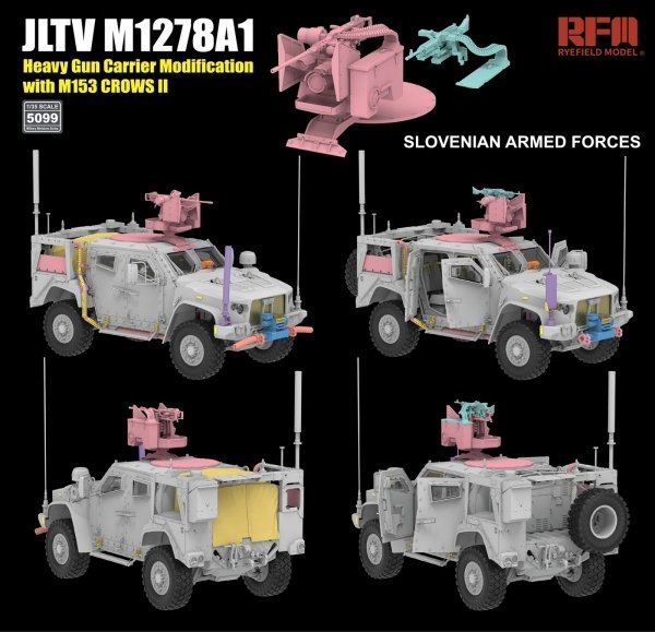 Rye Field Model 5099 JLTV M1278A1Heavy Gun Carrier Modificationwith M153 CROWS II 1/35