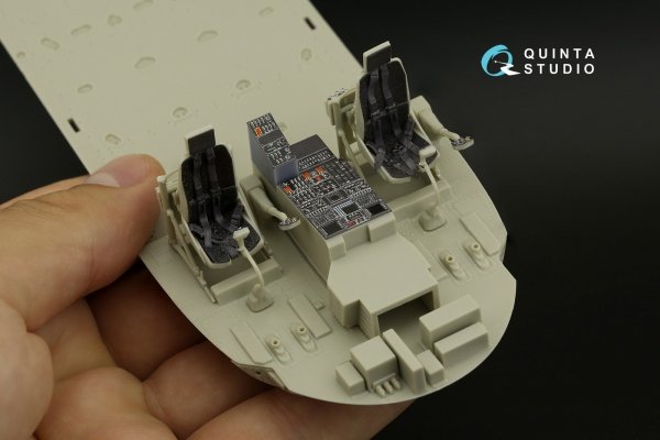 Quinta Studio QD+35108 MH-60L 3D-Printed &amp; coloured Interior on decal paper (Kitty Hawk) (with 3D-printed resin parts) 1/35