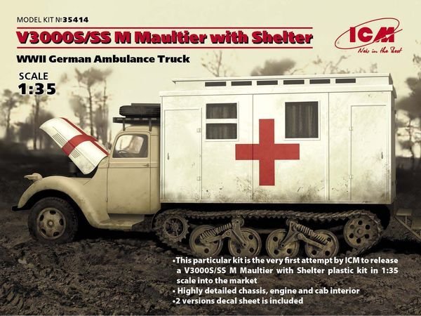 ICM 35414 V3000S/SS M Maultier with Shelter (1:35)