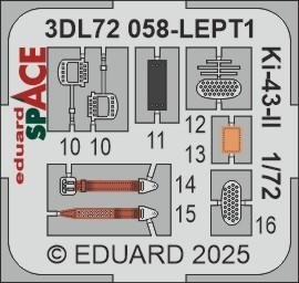 Eduard 3DL72058 Ki-43-II SPACE ARMA HOBBY 1/72