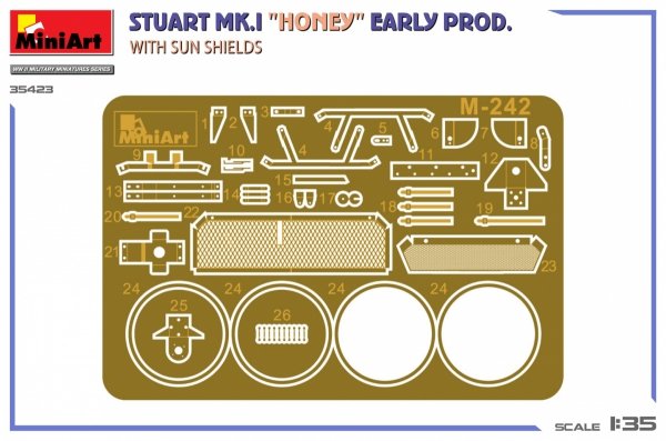 MiniArt 35423 Stuart Mk.I “Honey” Early Prod. w/Sun Shields 1/35