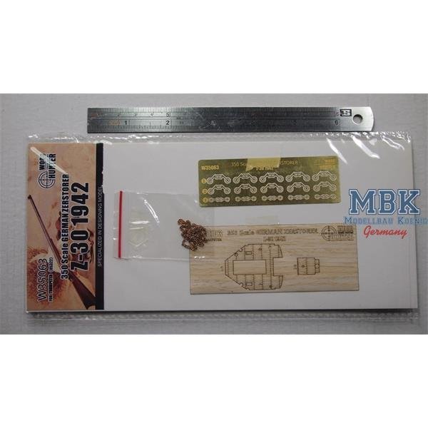 Wood Hunter W35063 Holzdeck Zerstörer Z-30 (Trumpeter 05322) 1/350