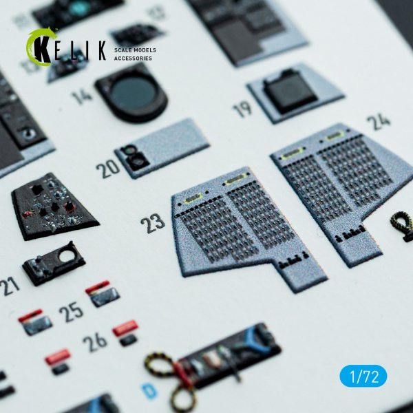 Kelik K72217 F-14A Tomcat - interior 3D decals for HobbyBoss kit (1/72)