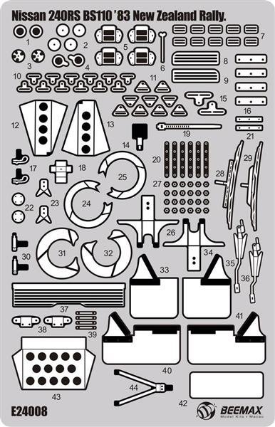 Aoshima 08580 Detail Up Parts Nissan 240RS 1:24