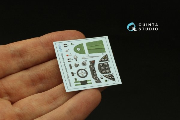 Quinta Studio QD48402 Gloster Gladiator MKII 3D-Printed &amp; coloured Interior on decal paper (I Love Kit) 1/48