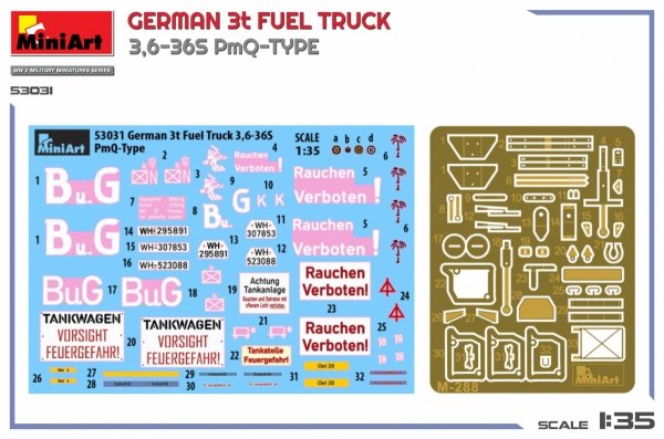 MiniArt 53031 GERMAN 3t FUEL TRUCK 3,6-36S PmQ-TYPE 1/35