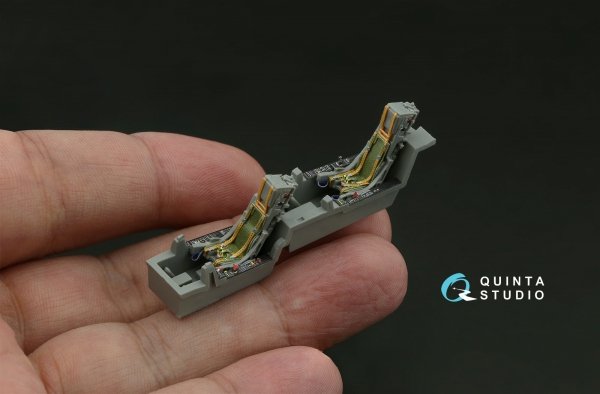 Quinta Studio QD+72248 Mirage 2000D 3D-Printed &amp; coloured Interior on decal paper (Dream Model) (with 3D-printed resin part) 1/72