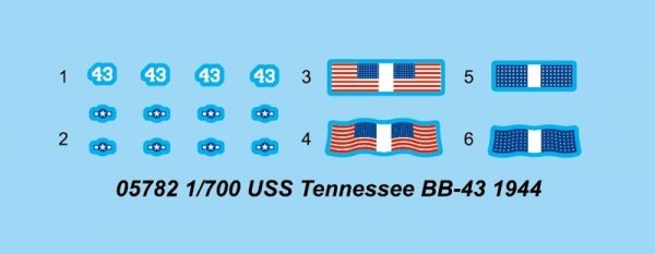 Trumpeter 05782 USS Tennessee BB-43 1944 1/700