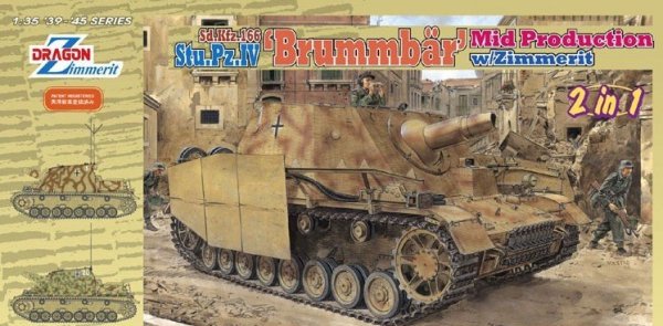 Dragon 6500 Sd.Kfz. 166 Stu.Pz. IV Brummbaer Mid Production w/Zimmerit (1:35)