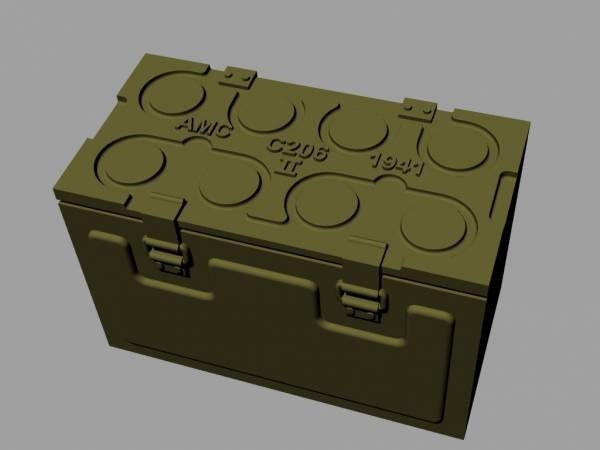 Panzer Art RE35-185 C206 British Ammo Boxes (25 Pdr Gun) 6pcs 1/35