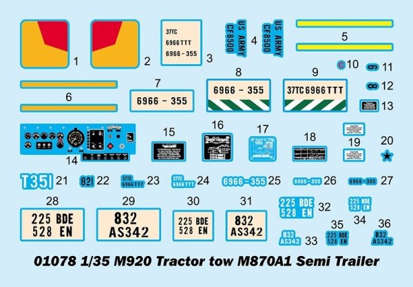 Trumpeter 01078 M920 Tractor tow with M870A1 semitrailer 1/35