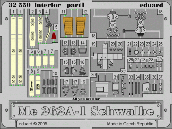 Eduard BIG3230 Me 262A-1 SCHWALBE 1/32 TRUMPETER