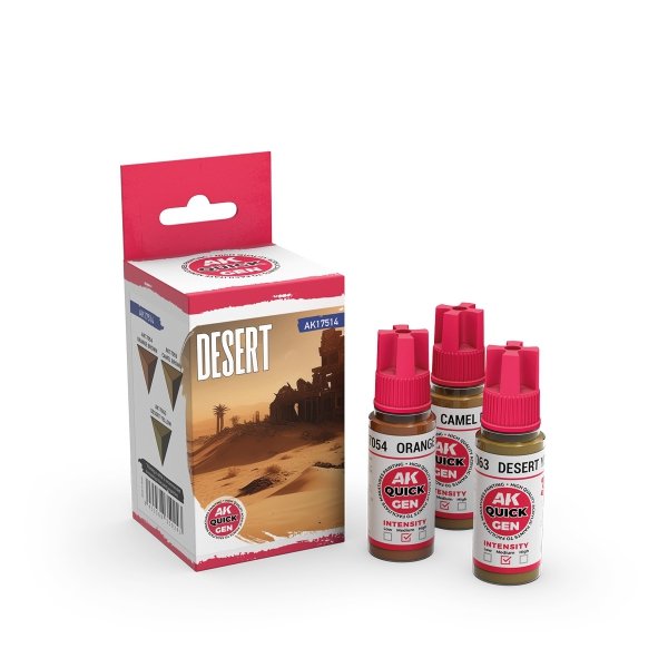 AK Interactive AK17514 DESERT – QUICK GEN SET 3x18ml
